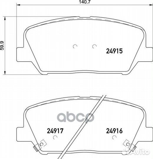 Колодки тормозные дисковые перед np6047 NIS