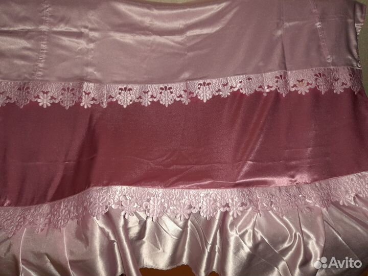 Шторы с оборкой и ламбрекеном - комплект