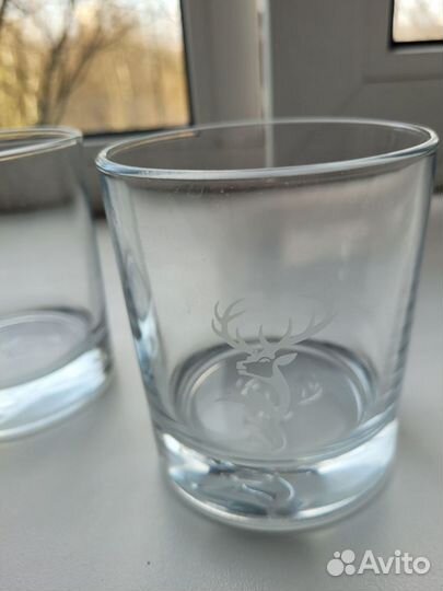 Стаканы бокалы для виски с головой оленя