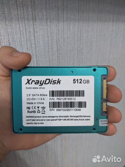 Новый SSD XRay 512gb SATA