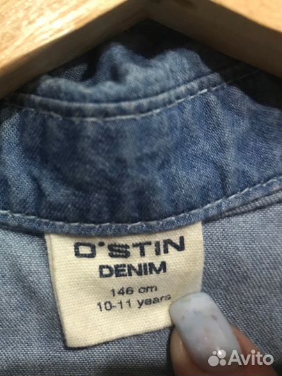 Джинсовая рубашка детская