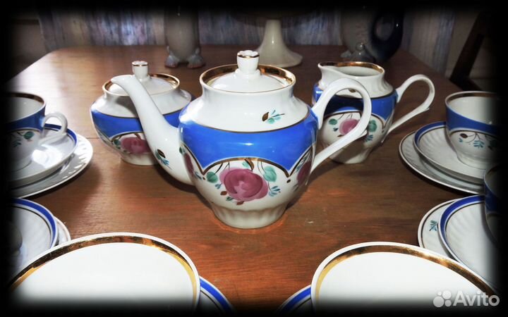 Старый чайный сервиз Дулево в состоянии нового