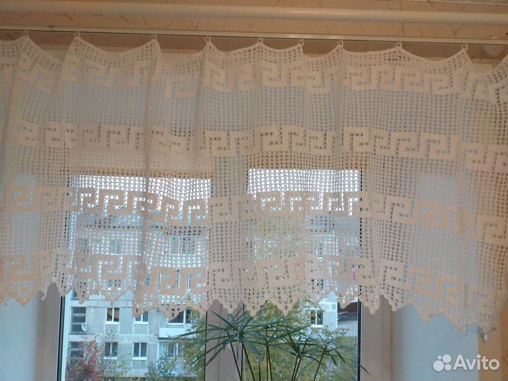 Штора вязаная