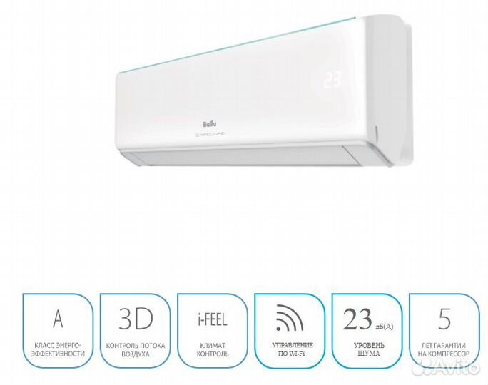 Кондиционер Ballu Olympio Legend BSW-09HN1 23Y