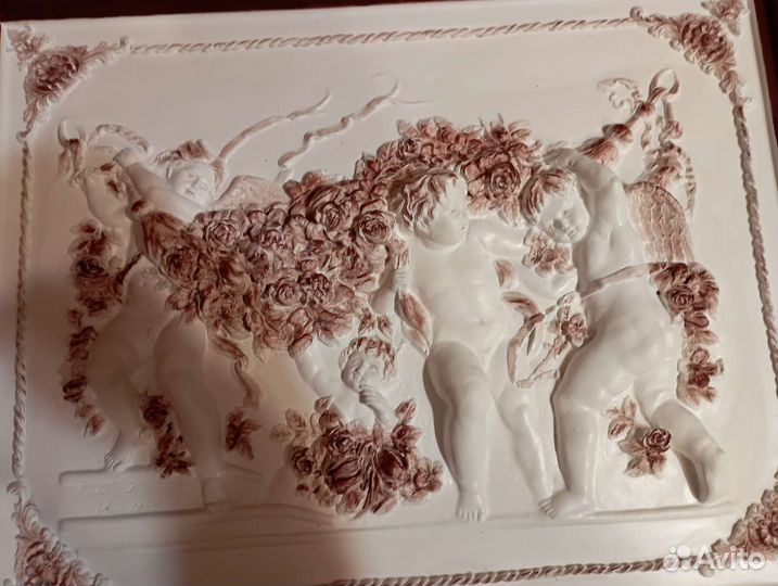 Ангел панно с рамкой 50*40, без рамки 40*30