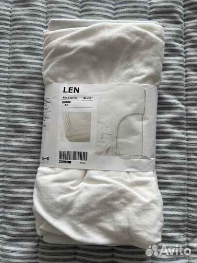 Простынь на резинке 80 на 130 IKEA