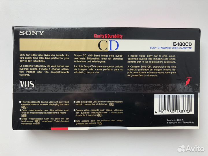 Видеокассеты новые запечатанные Sony E-180 CD