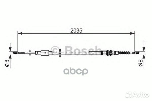 Тормозной трос 1987477598 Bosch
