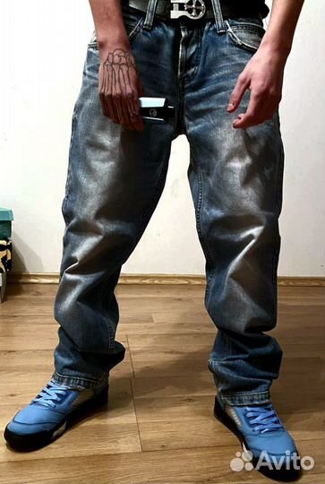 Джинсы широкие y2k true religion type