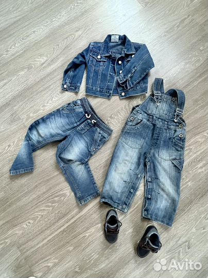Next джинсовый комплект на мальчика