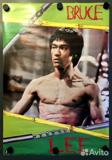 Оригинальный плакат Брюс Ли. 1987г