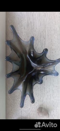 Ваза цветное стекло чехословакия богемия