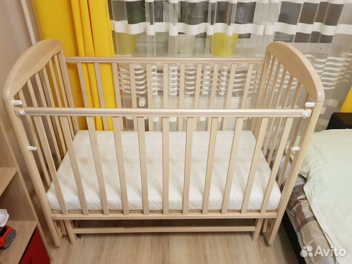 Кроватка Альма-Няня Венеция с матрасом (кокос)