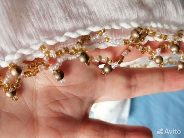 Шарф-палантин, шёлк, Индия