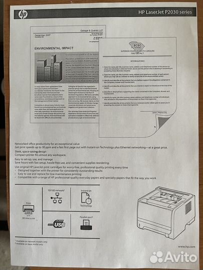 Принтер hp laserjet p2035