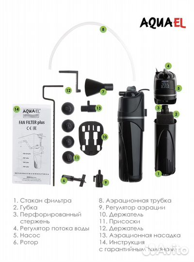 Фильтр для аквариума aquael fan 1 plus