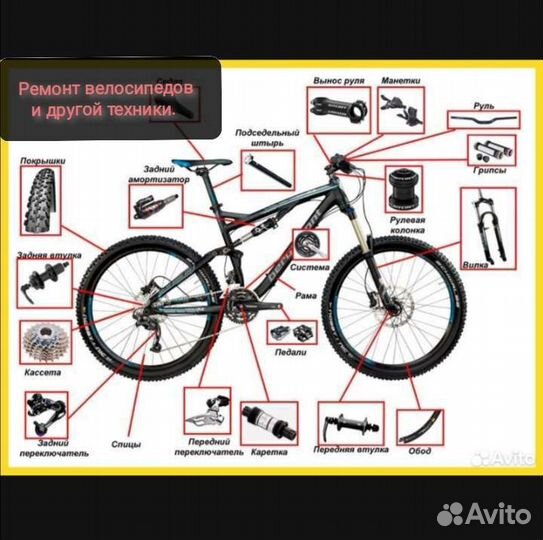 Ремонт, велосипедов, скутеров другой техник