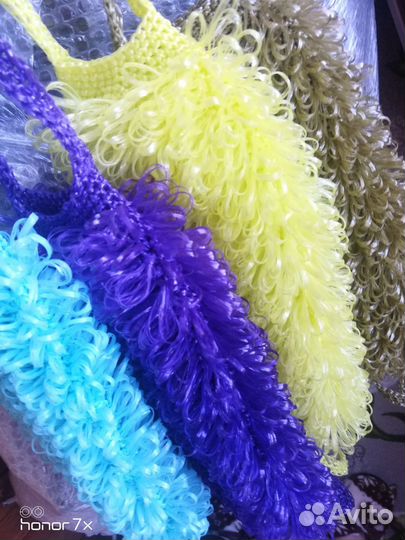 Мочалки вязаные