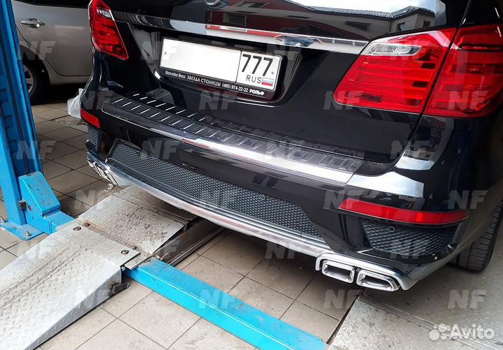 Диффузор с насадками 63 AMG Mercedes GL X166