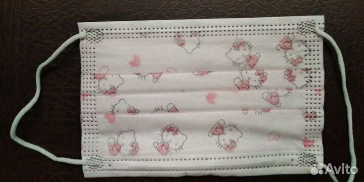 Маска детская медицинская хеллоу китти