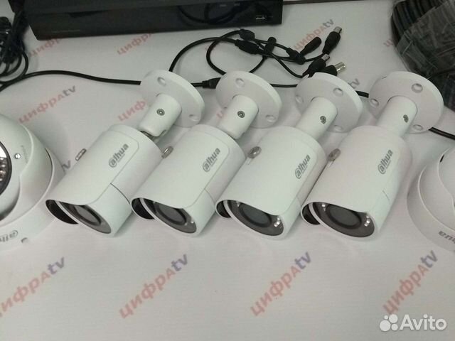 Видеонаблюдение 7 всепогодных камер комплект Dahua