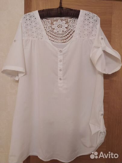 Блузка женская белая хлопок