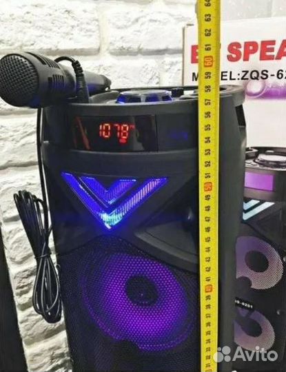 Блютуз колонка ZQS-6201 с микрофоном 58 см