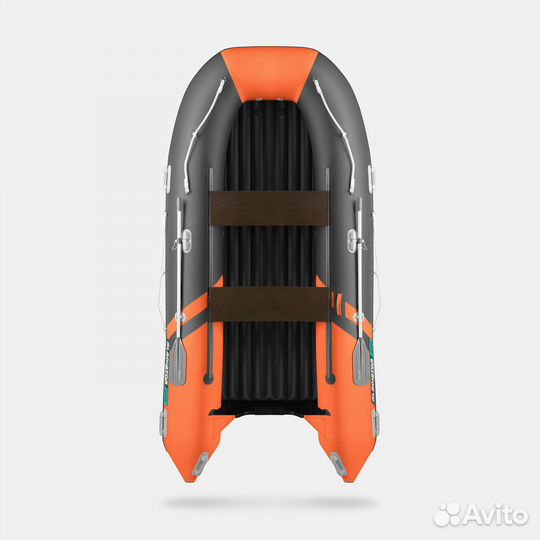 Надувная лодка gladiator E380S оранжево-темносерый