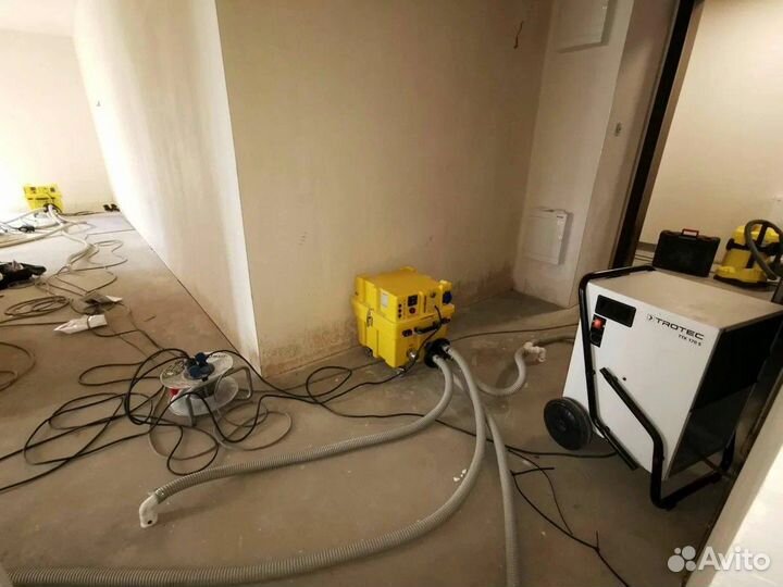 Сушка помещений, просушка после затопления