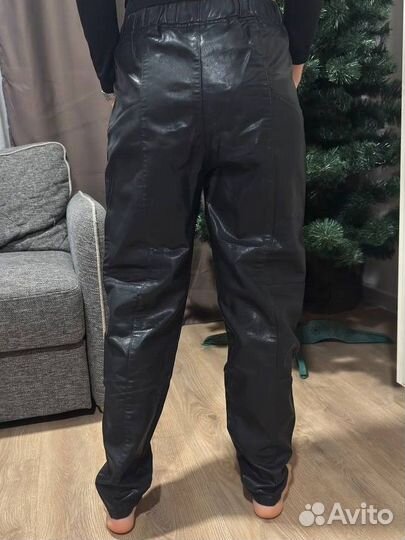 Кожаные брюки женские