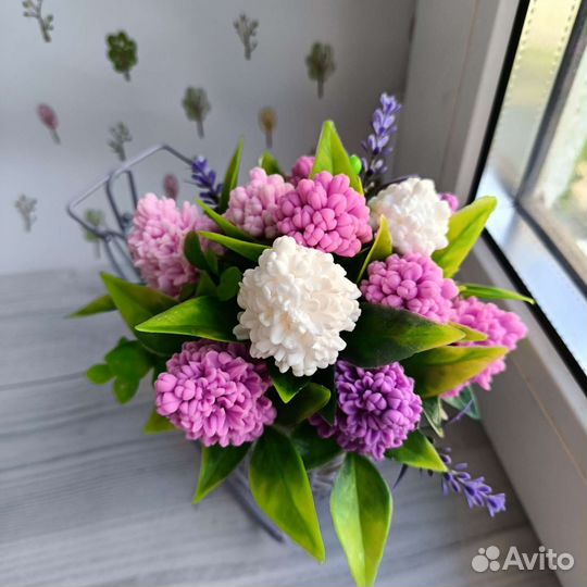 Букет сирени. Цветы из мыла