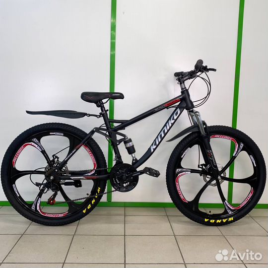 Горный велосипед с литыми черно-красный