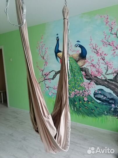 Гамак с ручками для Аэройоги, Стрейчинга