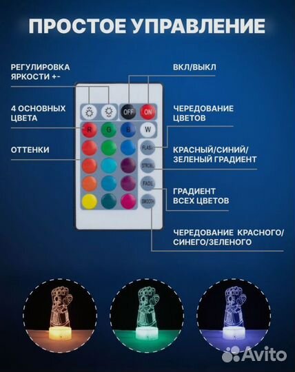 Светильник ночник 3Д Перчатка Таноса новый