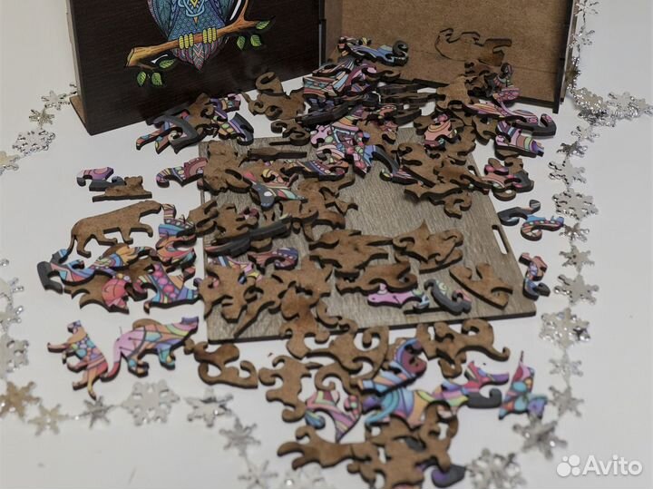 Деревянные пазлы в подарок, арт