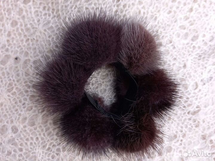 Резинка для волос из меха норки