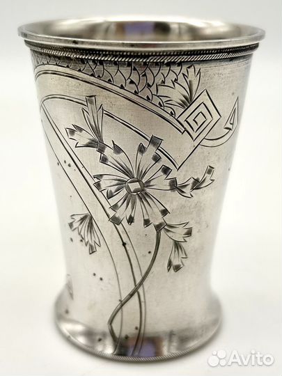 Стакан / стопка, серебро 84 проба 57 гр., 90 мл