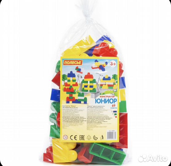 Конструктор Полесье Юниор, 69 элементов