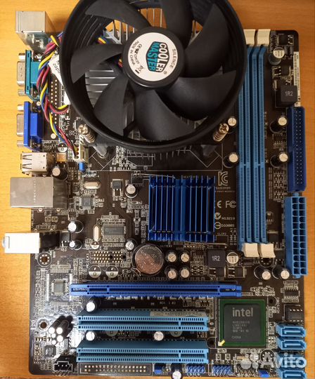 Материнская плата LGA775 + Pentium 5700 + кулер