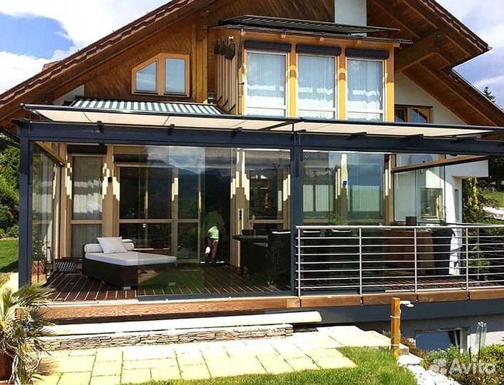 Безрамное остекление раздвижной системой