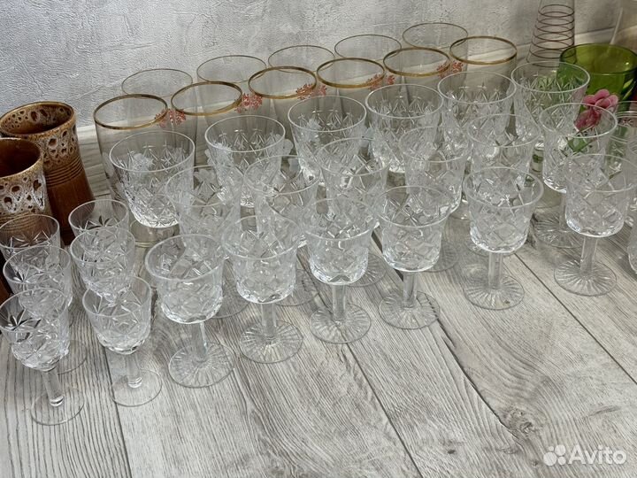 Рюмки, стаканы хрусталь