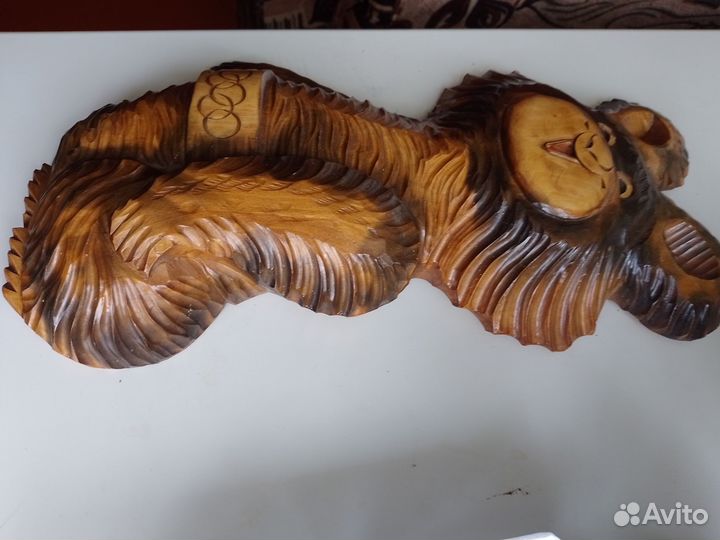 Мишка олимпийский из дерева
