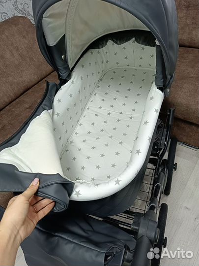 Коляска 2 в 1 эко кожа