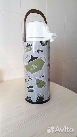 Термос с помпой 1,5 литра