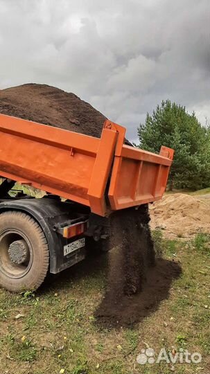 Растительный чернозём для газона, перегной, навоз