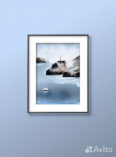 Интерьерная картина большая. Маяк
