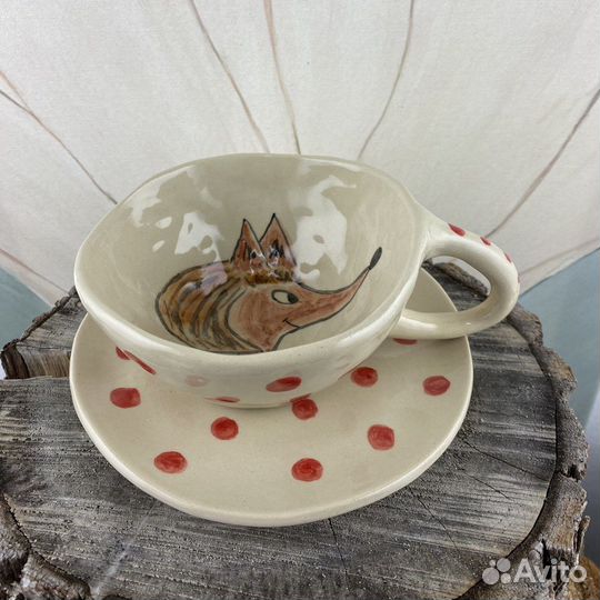 Чайная пара керамическая Ручная работа