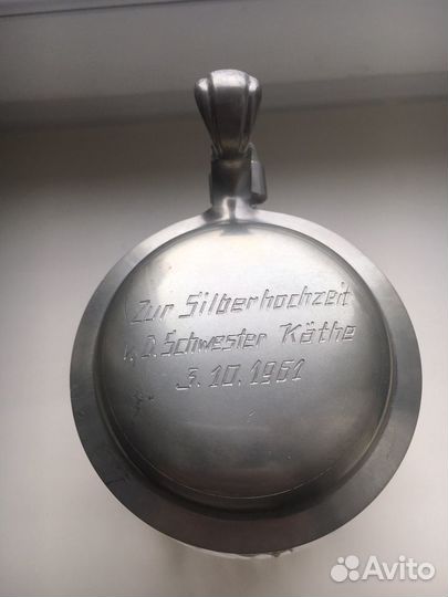 Хрустальный пивной бокал