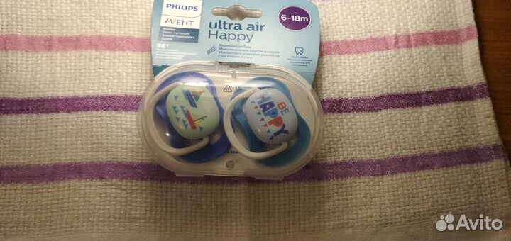 Соска пустышка avent ultra air с 6 до 18 мес