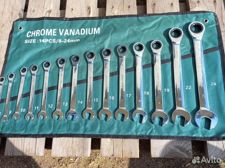 Набор ключей с трещоткой 8-24